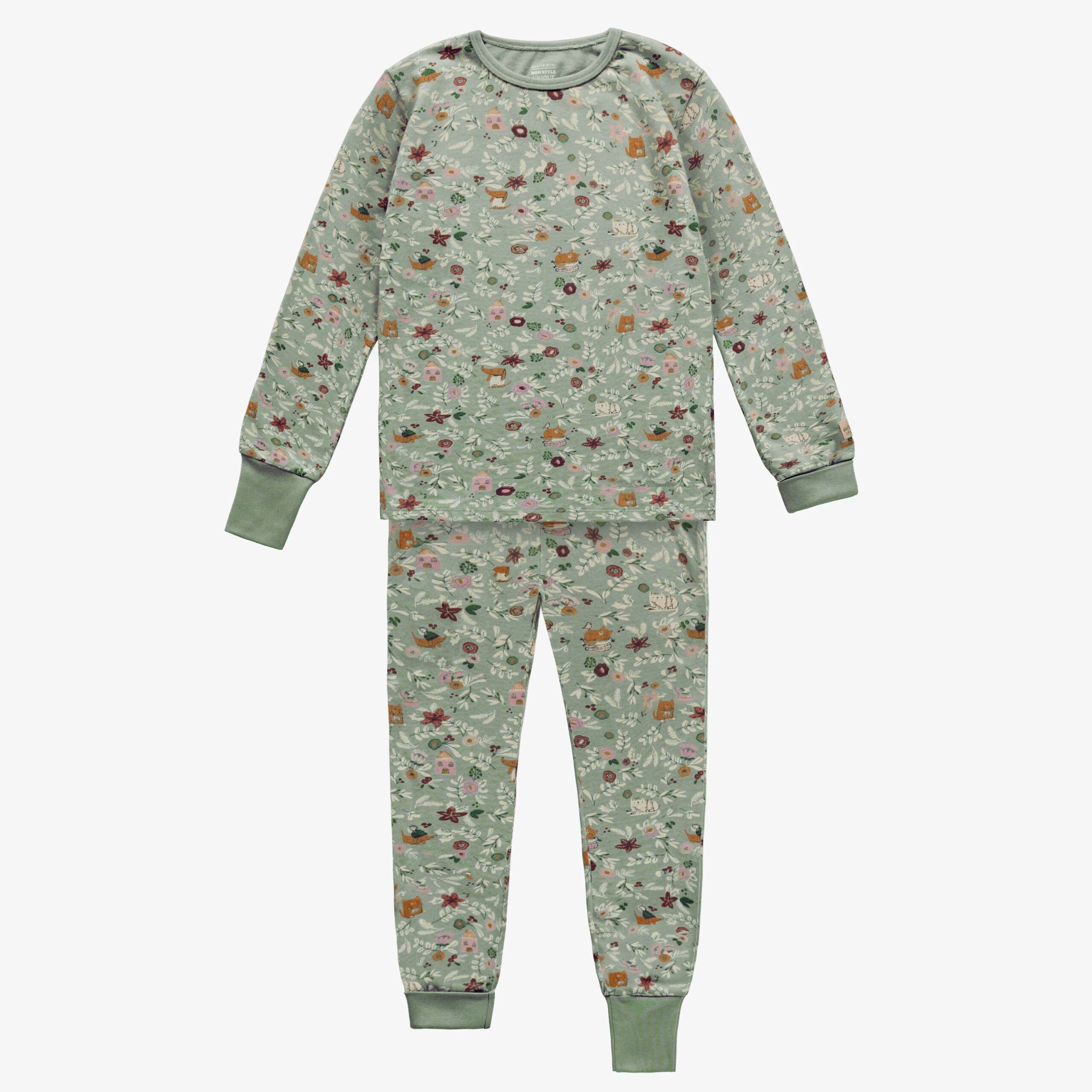 Pyjama deux-pièces crème à motif de biscuits en jersey extensible, enfant -  Souris Mini – Souris Mini